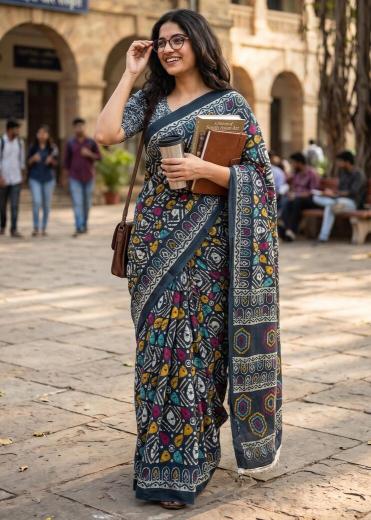 Vastrangan cotton batik sarees at lowest price online